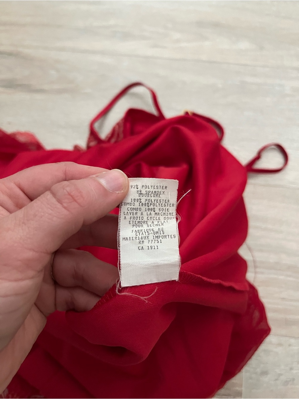 Vintage Betsey Johnson 90s Red Spaghetti-Strap Ruffled Hem Dress - Size XS (P) - Picture 5 of 8